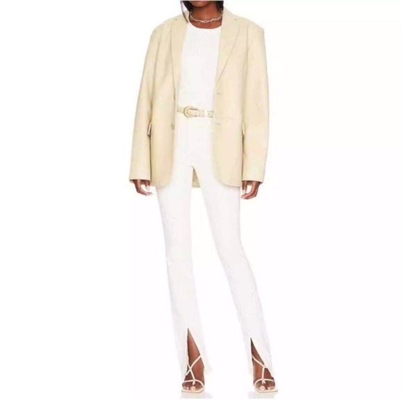 Mother Jeans The Rascal Sliced Up Heel in Antique White
